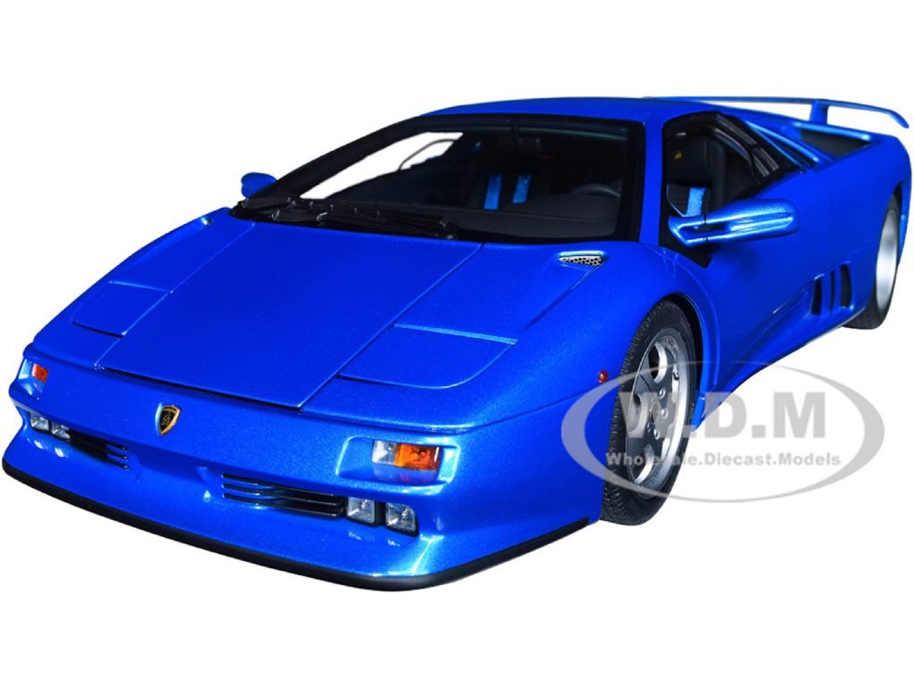 Lamborghini Diablo SE30 Blu Sirena Blue Metallic 1/18 Model Car by Autoart — merchant catalog photograph
