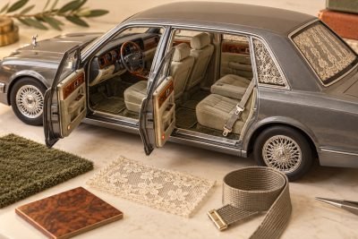 Conceptual illustration: Leather-look, fabric and flocking: read miniature interior claims carefully