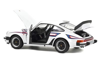 1980 Porsche 911 Turbo 3.3 White with Blue and Red Graphics 1/18 Diecast Model Car by Norev