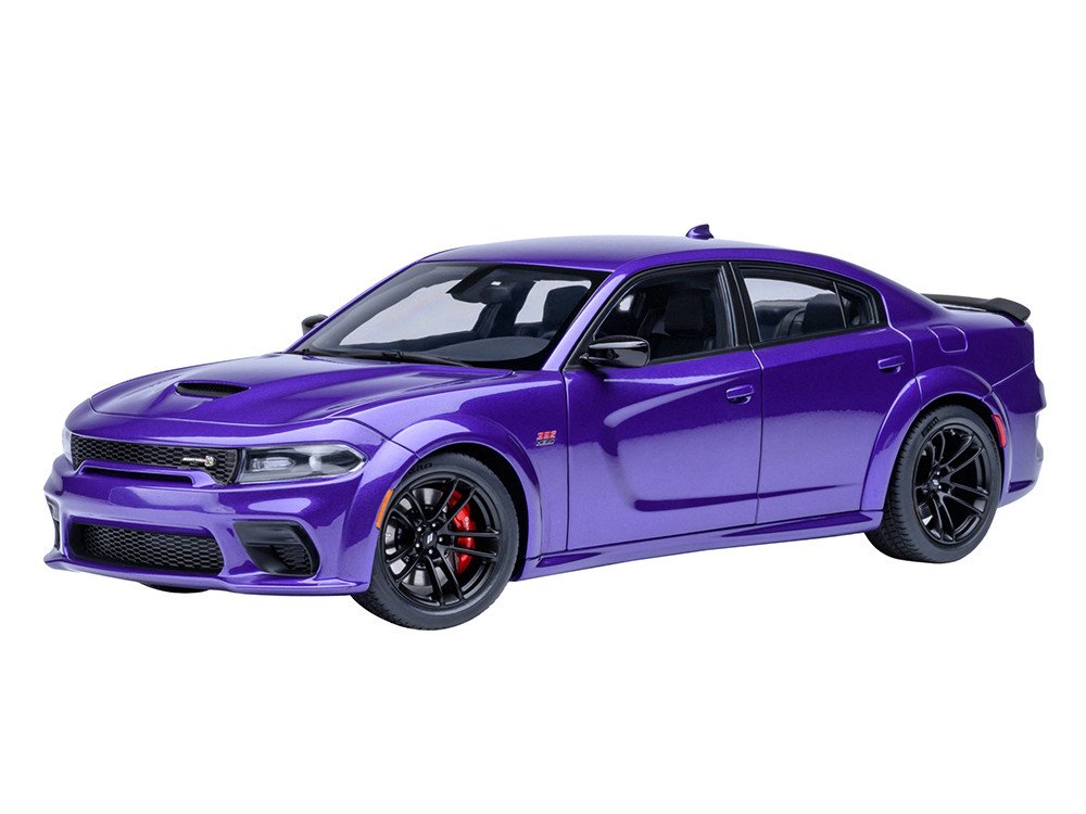 Dodge Charger Scat Pack Widebody Plum Crazy Purple Metallic 1/18 Model Car by Autoart