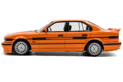 1994 BMW E34 Alpina B10 BiTurbo Orange Metallic with Black Stripes 1/43 Diecast Model Car by Solido