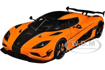 Koenigsegg Agera RS Cone Orange with Black Carbon Accents 1/18  Model Car by Autoart