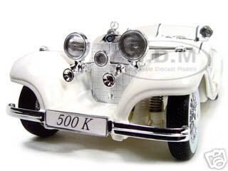 Maisto 36055w Mercedes 500 K review: white roadster with contrasting trim quality