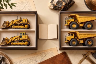 Conceptual illustration: Evolution 85559 vs 85562: track-loader history or haul-truck history