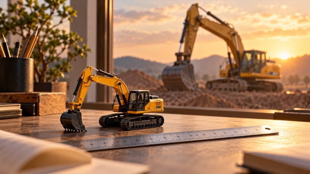 Conceptual illustration: Separate miniature specifications from real-machine capacities