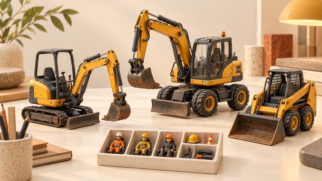 Conceptual illustration: Construction models for an empty-cab display