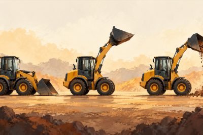 Conceptual illustration: Carry angle, lift and tip: read loader-model movement correctly