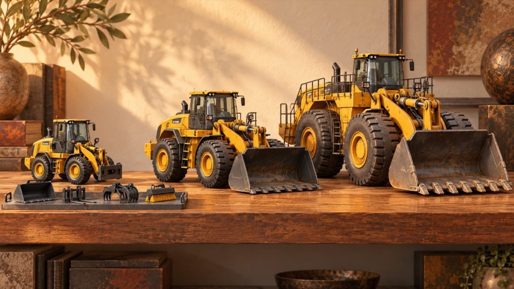 Conceptual illustration: Best Diecast Masters loaders for three display roles