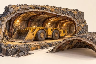 Conceptual illustration: Plan clearance for an underground-model tunnel