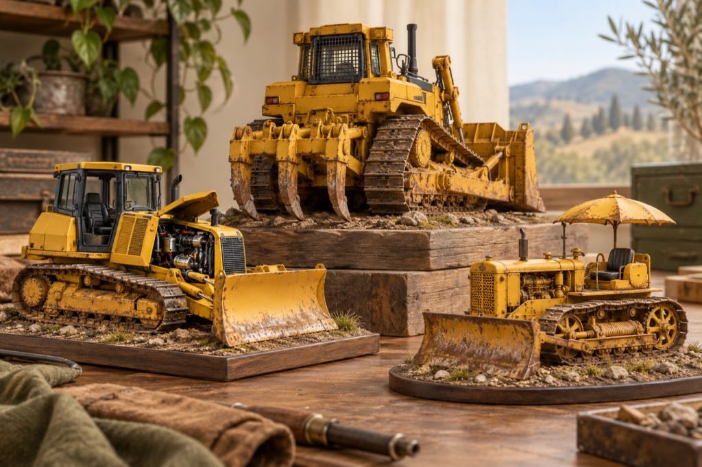 Conceptual illustration: Diecast dozers for visible access, rear detail and period character