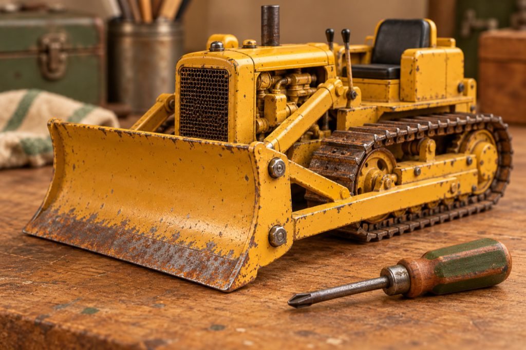 Conceptual illustration: A repositionable dozer blade is not always a moving joint