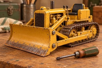 Conceptual illustration: A repositionable dozer blade is not always a moving joint