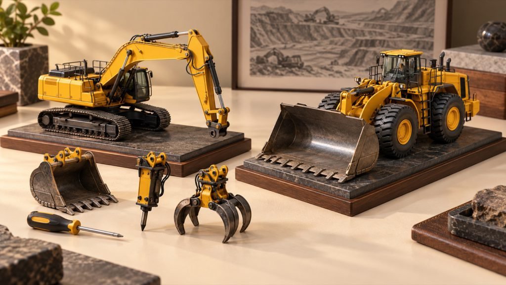 Conceptual illustration: CAT 395 GP vs ME: interchangeable jobs or a dedicated bucket?