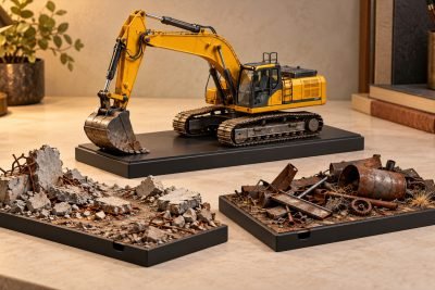 Conceptual illustration: Design a removable scene insert for different model attachments