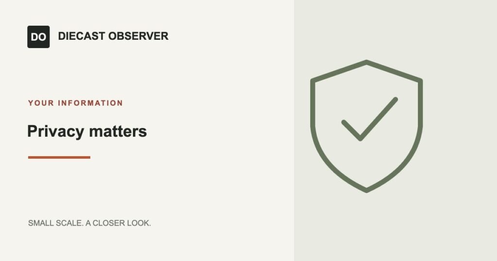 Diecast Observer privacy policy editorial illustration