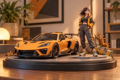 Editorial illustration: How to plan a character-and-car display