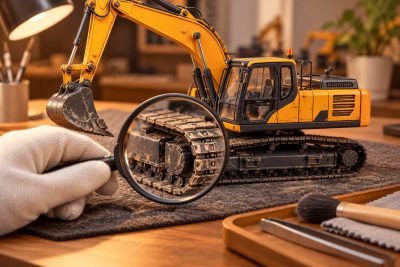 Editorial illustration: Buying a used construction model: a condition checklist