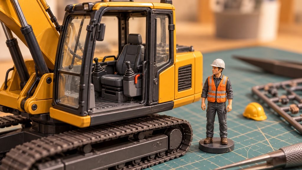 Editorial illustration: Operator figures in construction models: included, removable or absent?